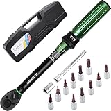 Uharbour Drehmomentschlüssel Fahrrad 1-25 Nm, Drehmomentschlüssel 1/4, Fahrrad Drehmomentschlüssel Set mit Bits und Verlängerungsstange für Fahrrad, ±3% Fehlergenauigkeit Drehmomentschlüssel Klein