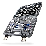 Haskyy Drehmomentschlüssel Set 1/4' 2,5-20Nm Fahrrad Feinmechanik mit viel Zubehör wie Verlängerungsstange, Bits, Nuss-Einsätze, Adapter